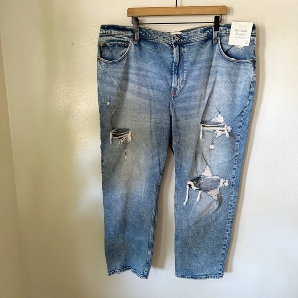 Abercrombie & Fitch Denim - Abercrombie | Curve Love The Ankle Straight Ultra High Rise Jeans